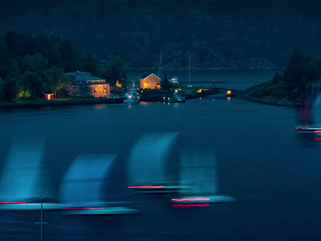 Oslofjorden om kvelden